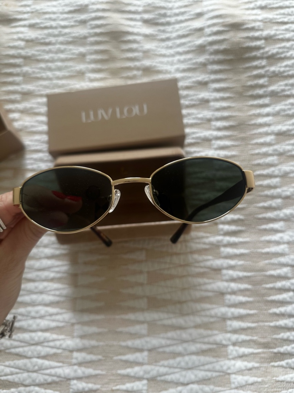 Luv Lou Boston Sunglasses - Gold Frame